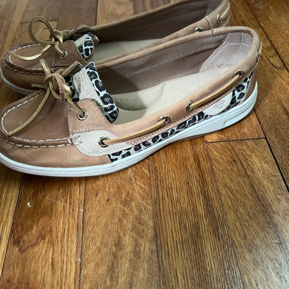 Sperry Women's Brown Loafers with Animal Print Accent - Picture 2 of 2